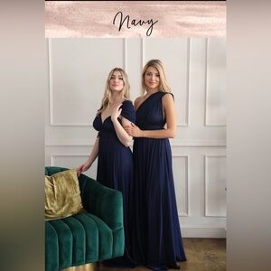 Navy Convertible Infinity Maternity Maxi Dress XL/XXL NWT